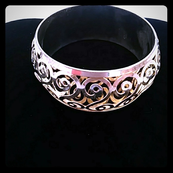 bebe Silver Bangle NWOT - Picture 3 of 4